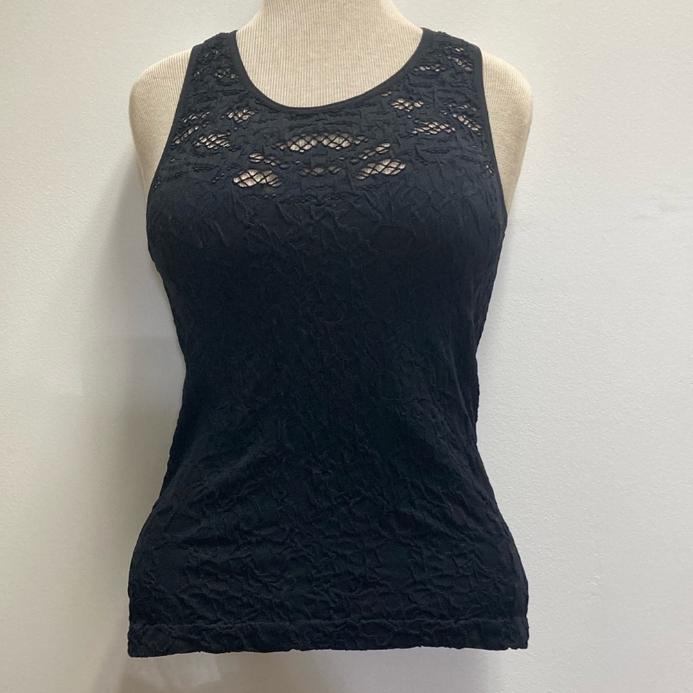 Black Lace Top Tank Top
